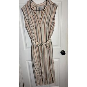 Eighty Eight Striped Fall Dress Size Large